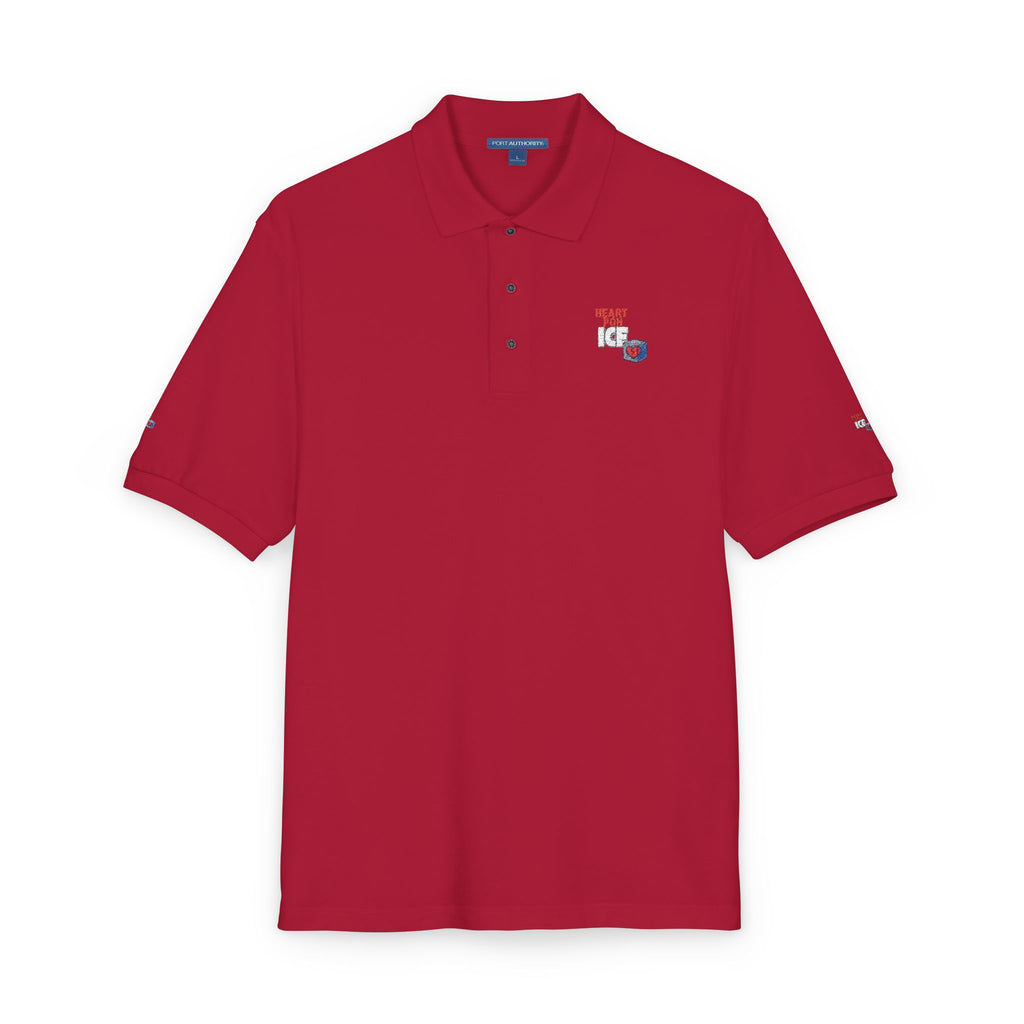 Embroidered Pride Polo Shirt – Small Heart & Flag Chest Emblem