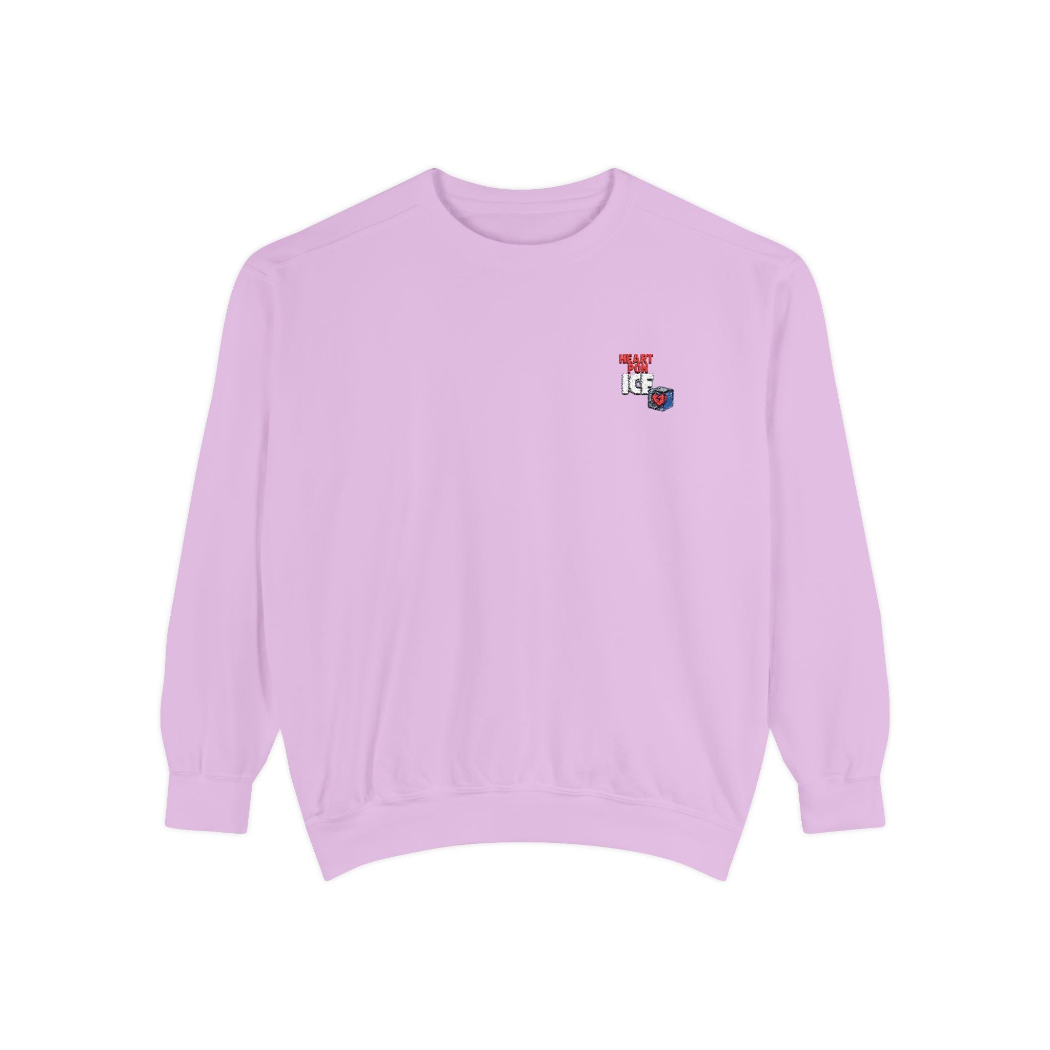 (HEART PON ICE)™ Unisex Garment-Dyed Sweatshirt (EMBROIDERY)