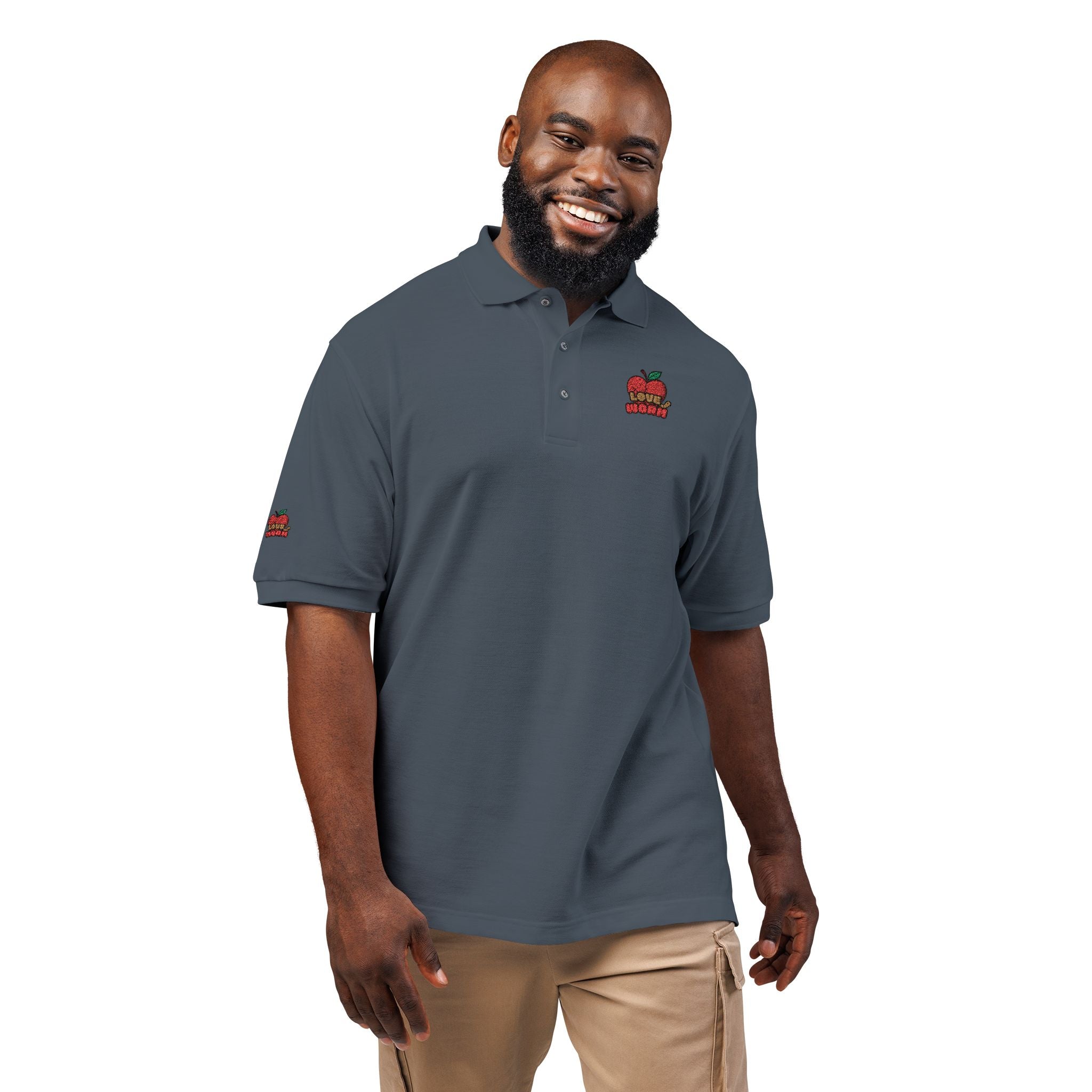 Embroidered Apple Logo Polo Shirt – Teacher Appreciation & School Spirit