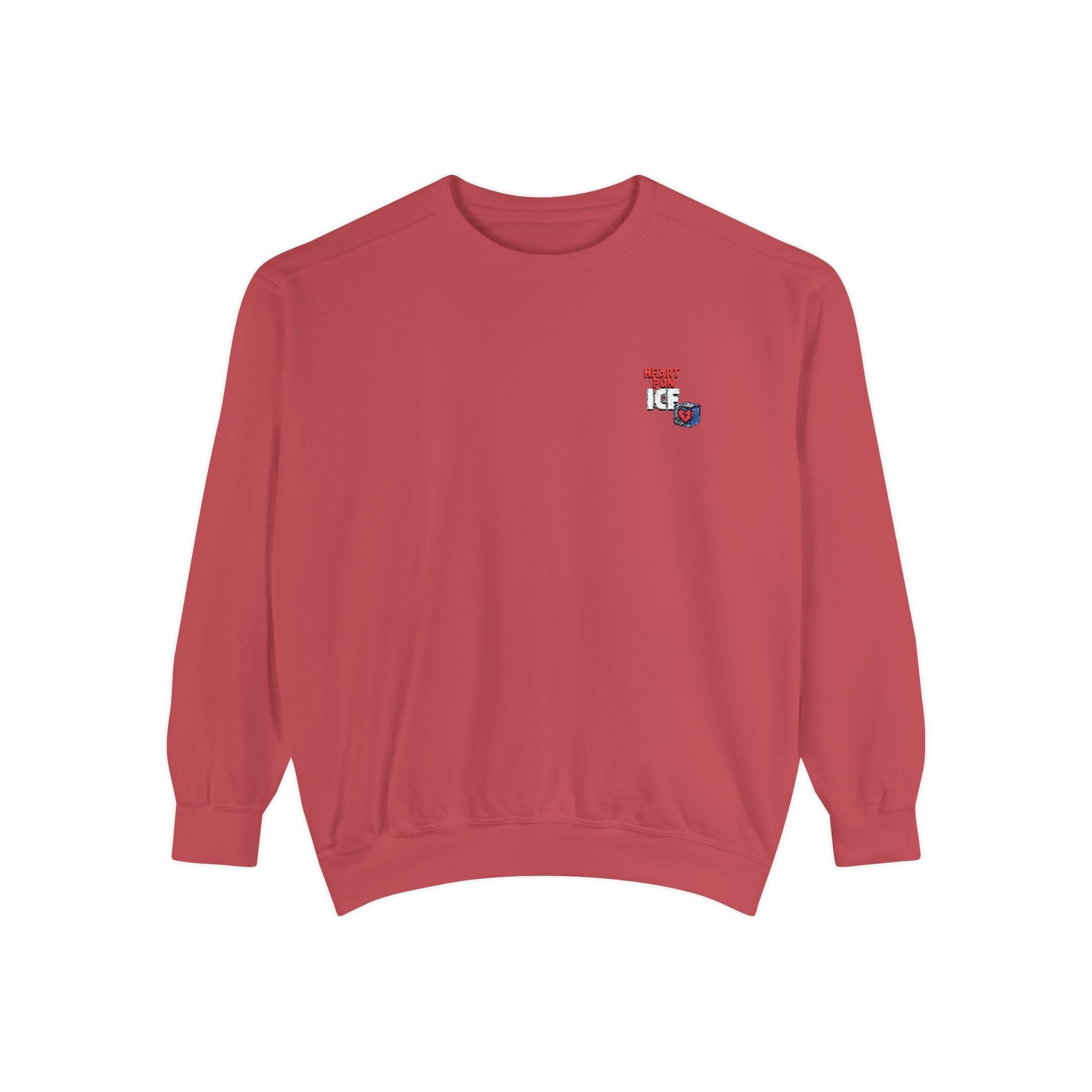 (HEART PON ICE)™ Unisex Garment-Dyed Sweatshirt (EMBROIDERY)