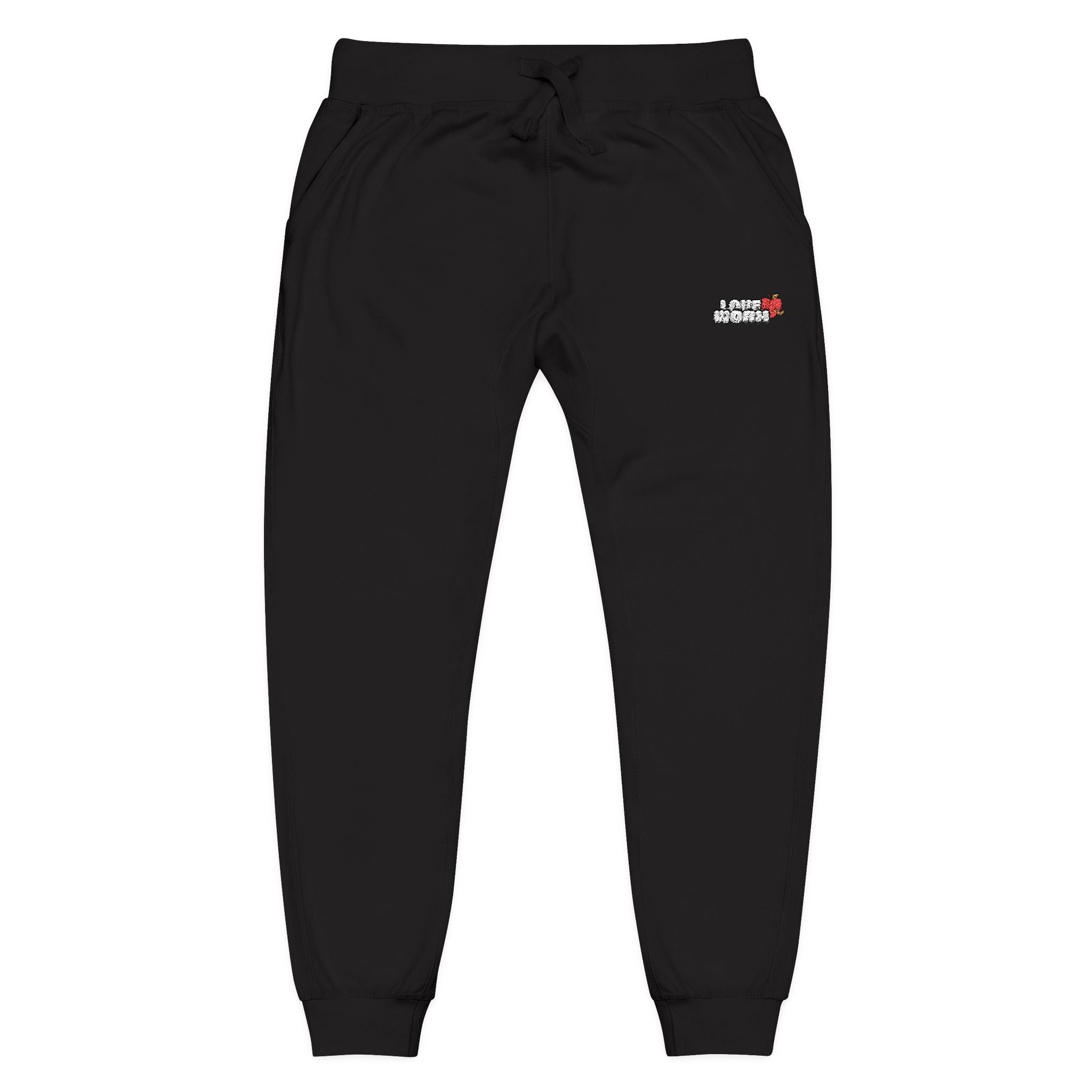 Embroidered Coral Fleece Sweatpants — Cozy Casual Joggers