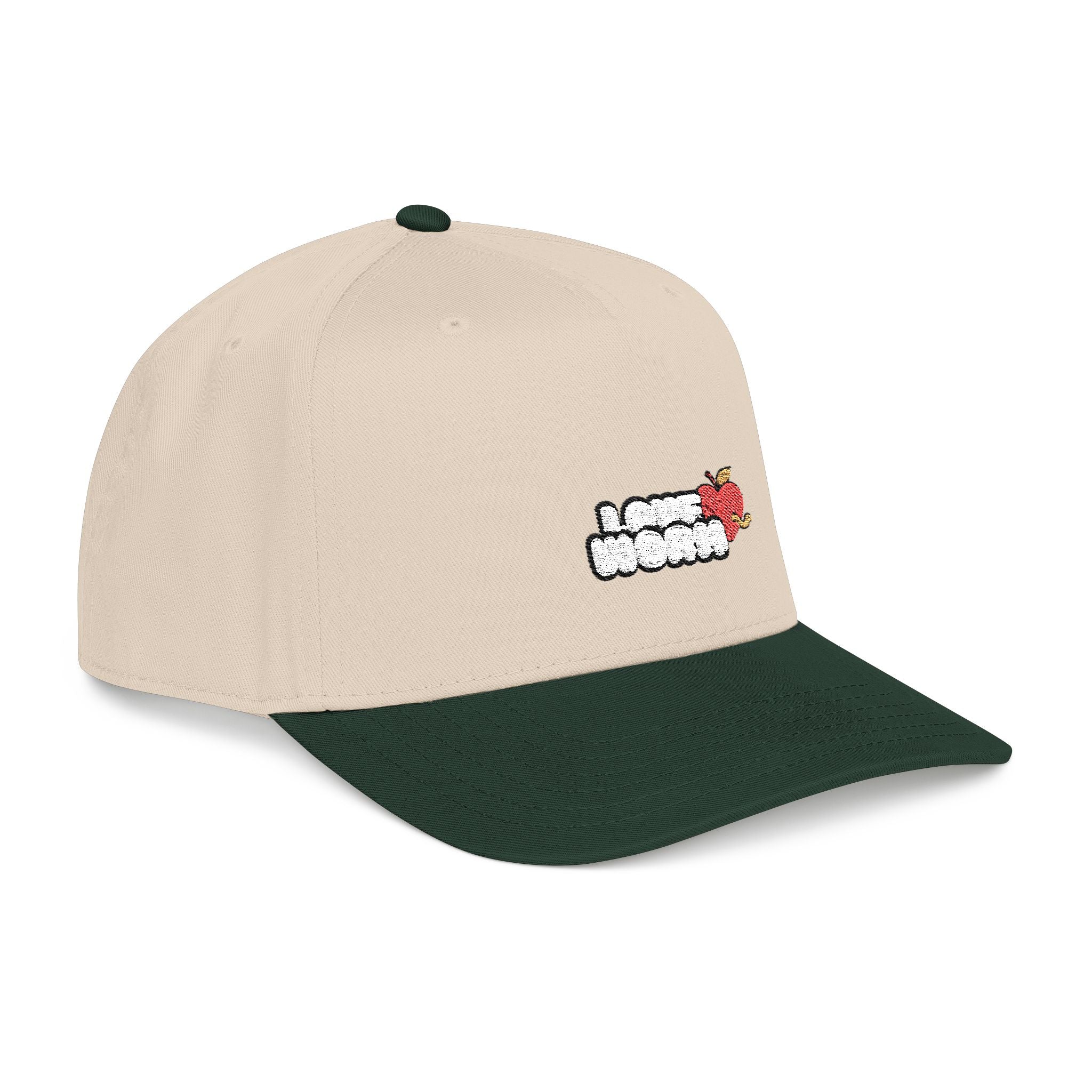 Love Worm Mid  Baseball Cap — 'I Love Nori' Sushi Graphic Hat