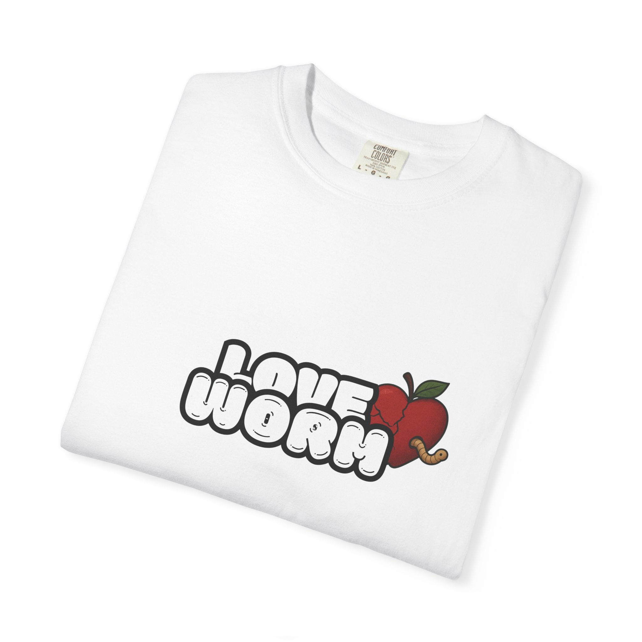 Love Worm T-Shirt — Cute Apple Cartoon Graphic Tee