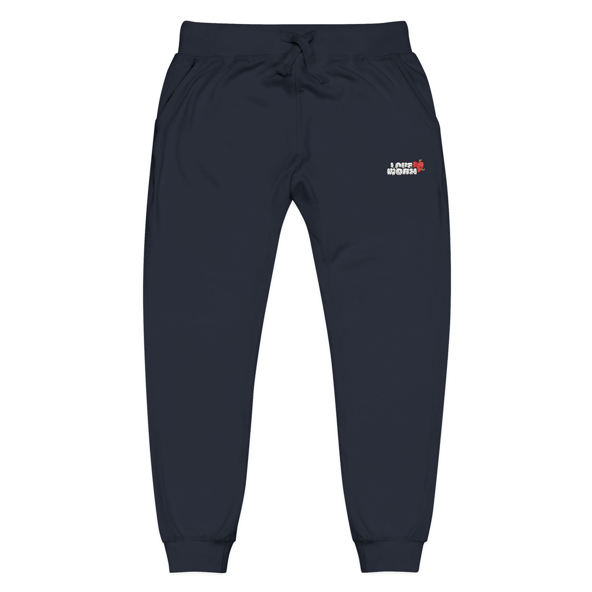 Embroidered Coral Fleece Sweatpants — Cozy Casual Joggers
