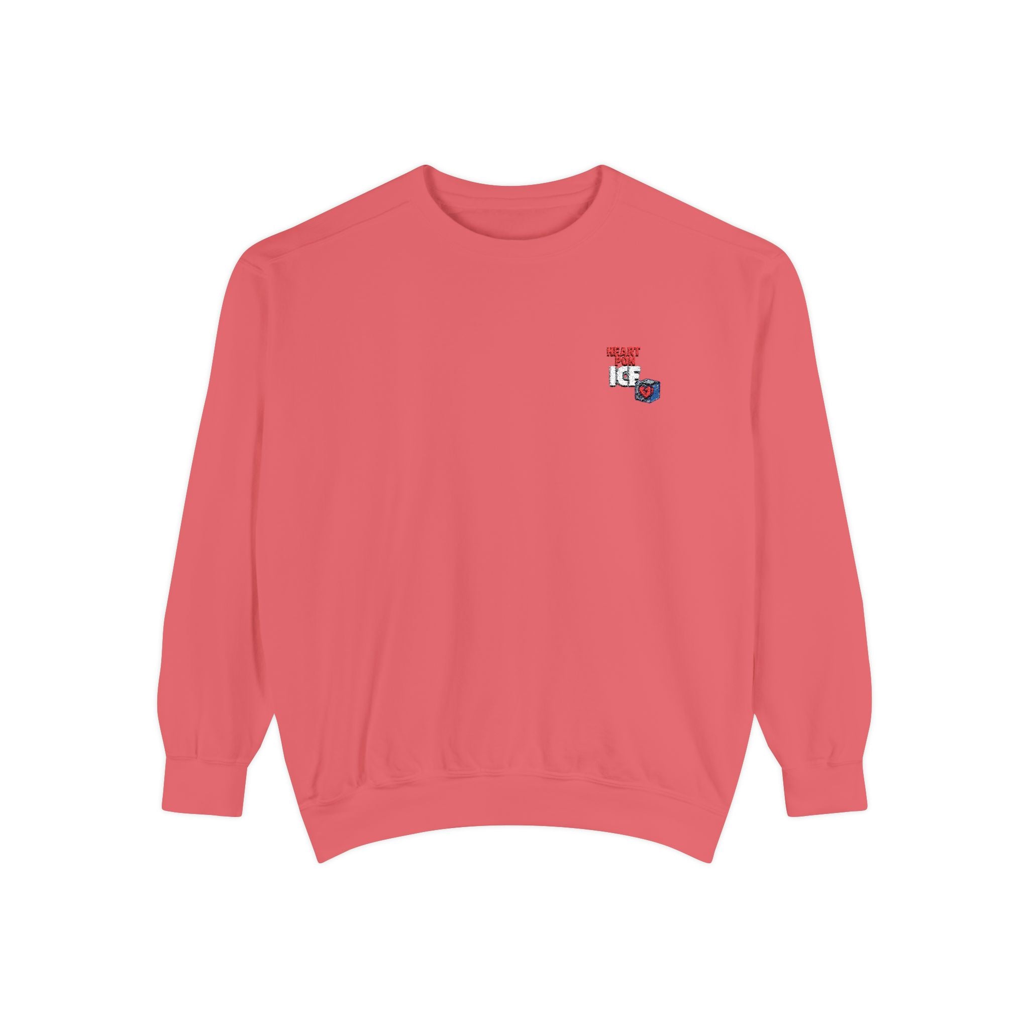 (HEART PON ICE)™ Unisex Garment-Dyed Sweatshirt (EMBROIDERY)