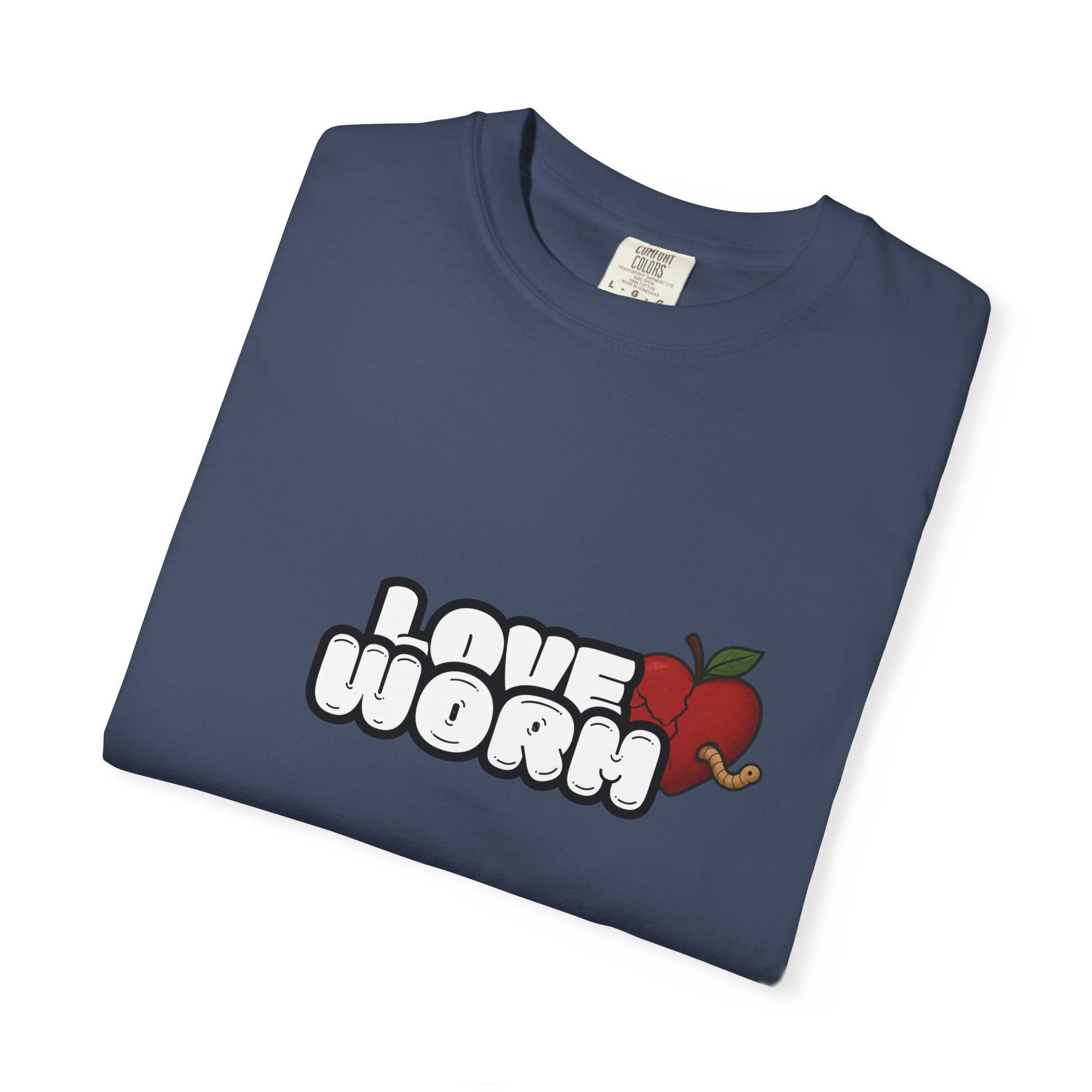 Love Worm T-Shirt — Cute Apple Cartoon Graphic Tee