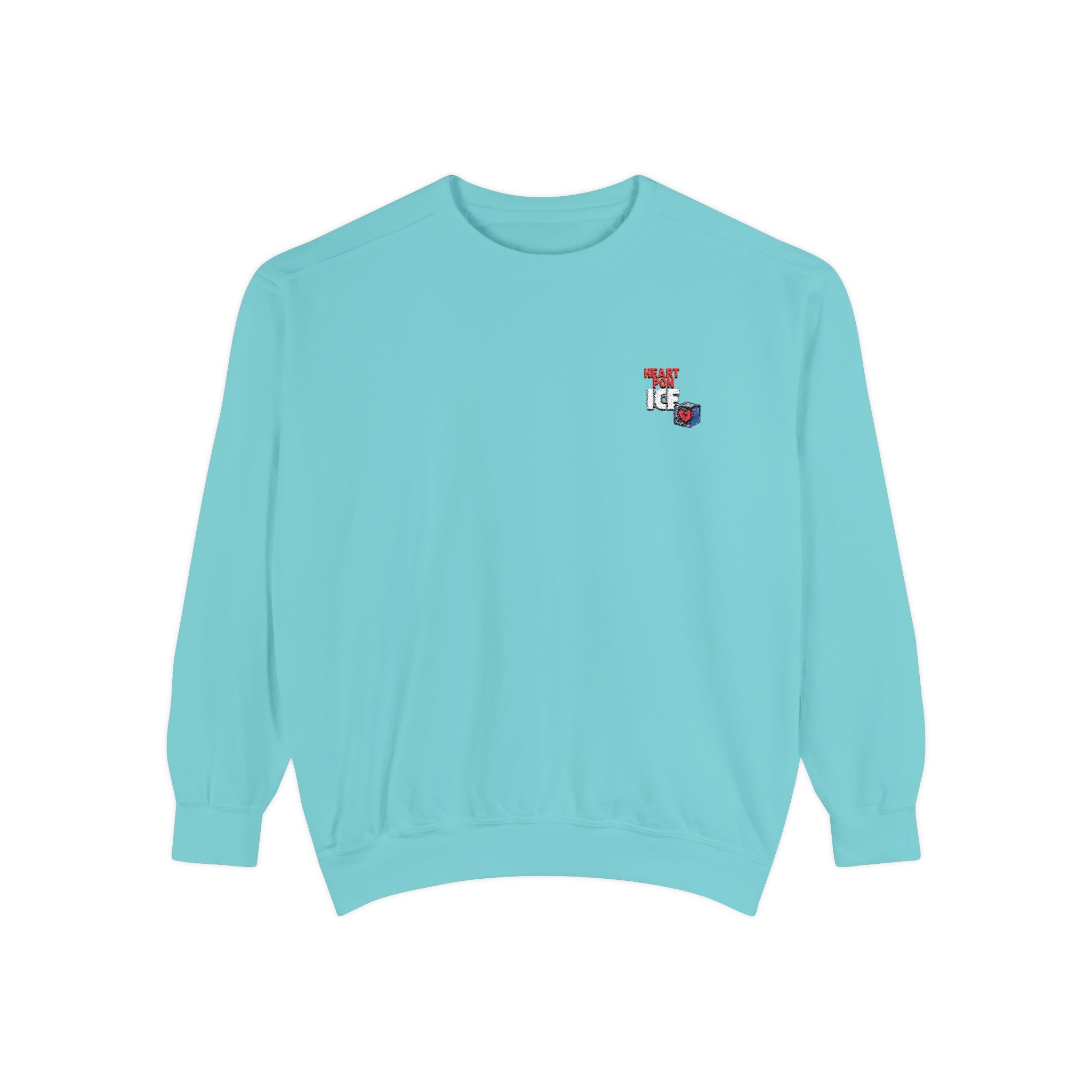 (HEART PON ICE)™ Unisex Garment-Dyed Sweatshirt (EMBROIDERY)