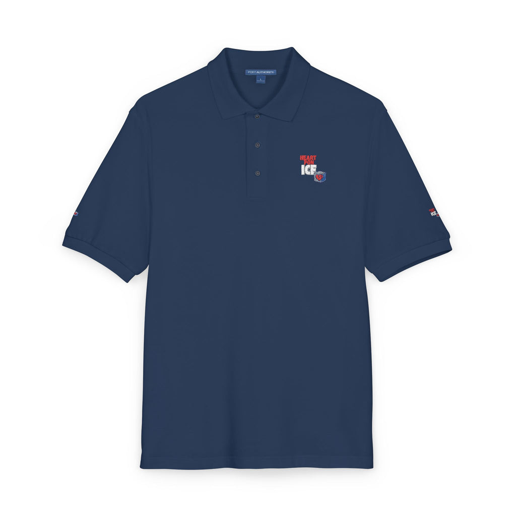 Embroidered Pride Polo Shirt – Small Heart & Flag Chest Emblem