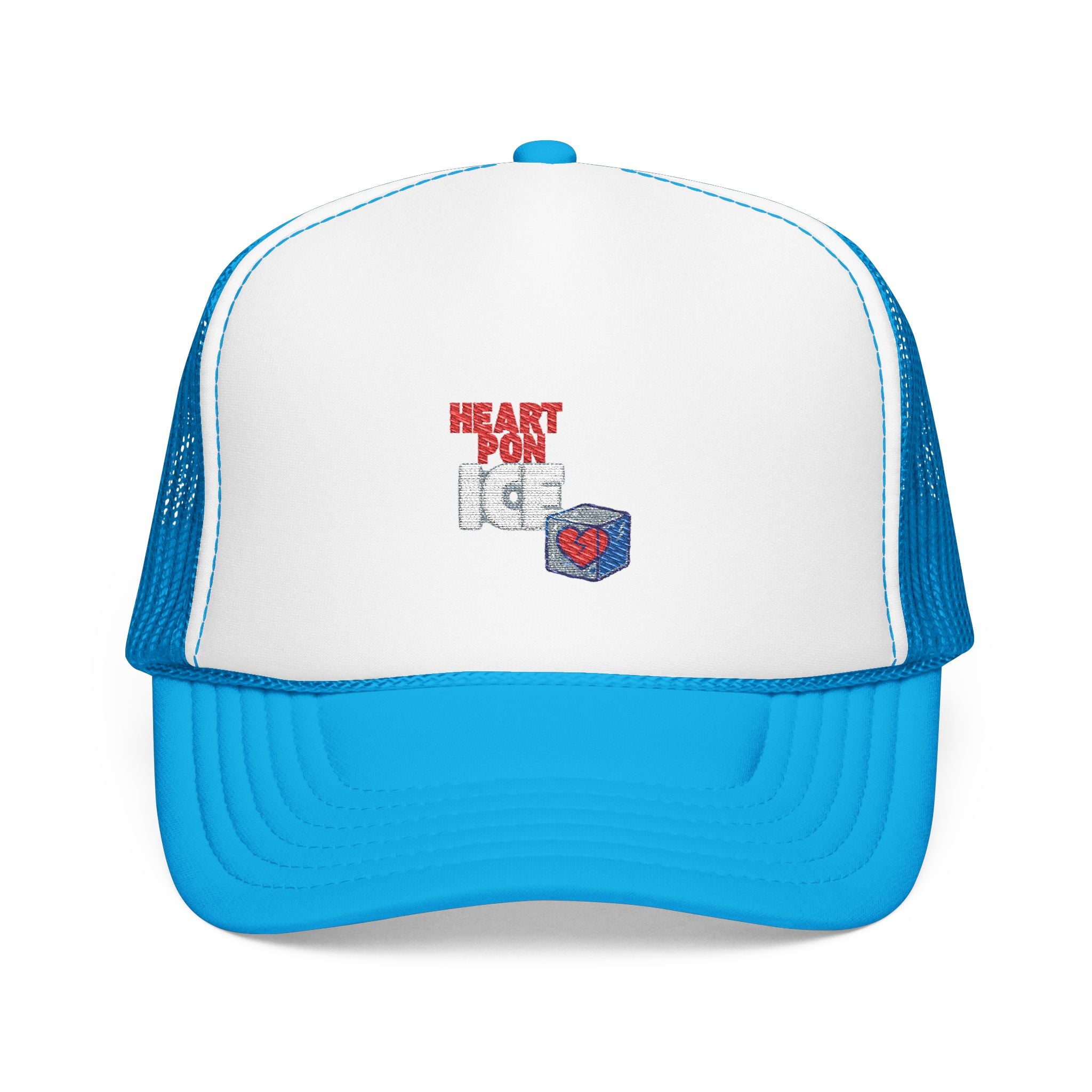 Embroidered 'Heart For IC' Red Foam Trucker Hat