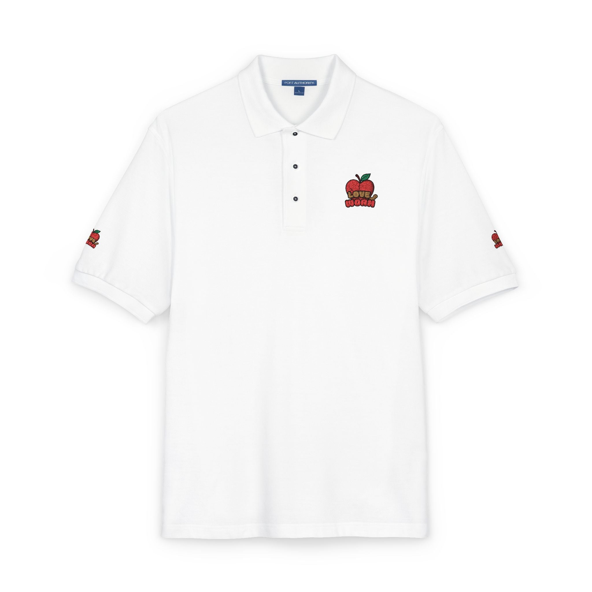 Embroidered Apple Logo Polo Shirt – Teacher Appreciation & School Spirit
