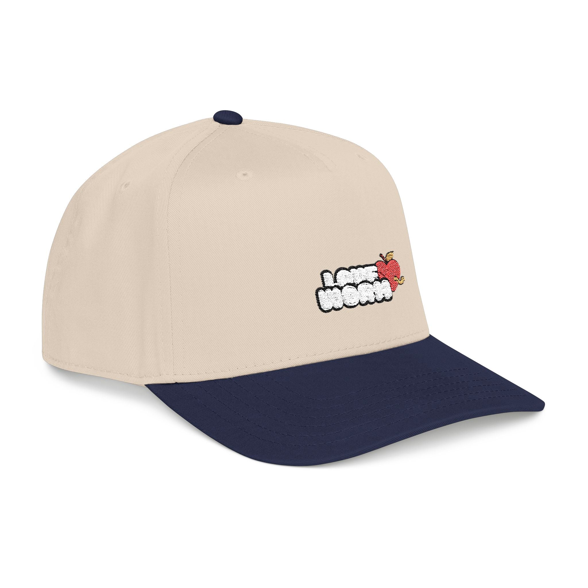 Love Worm Mid  Baseball Cap — 'I Love Nori' Sushi Graphic Hat