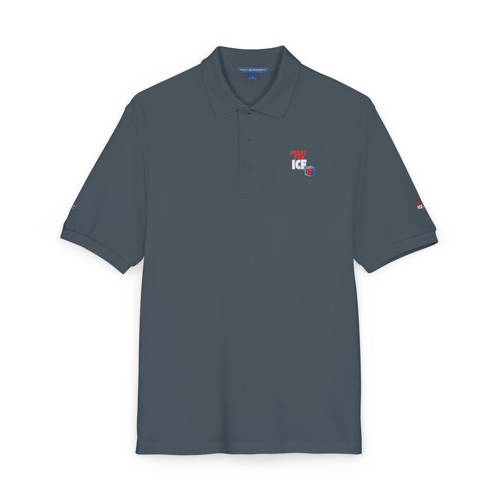 Embroidered Pride Polo Shirt – Small Heart & Flag Chest Emblem