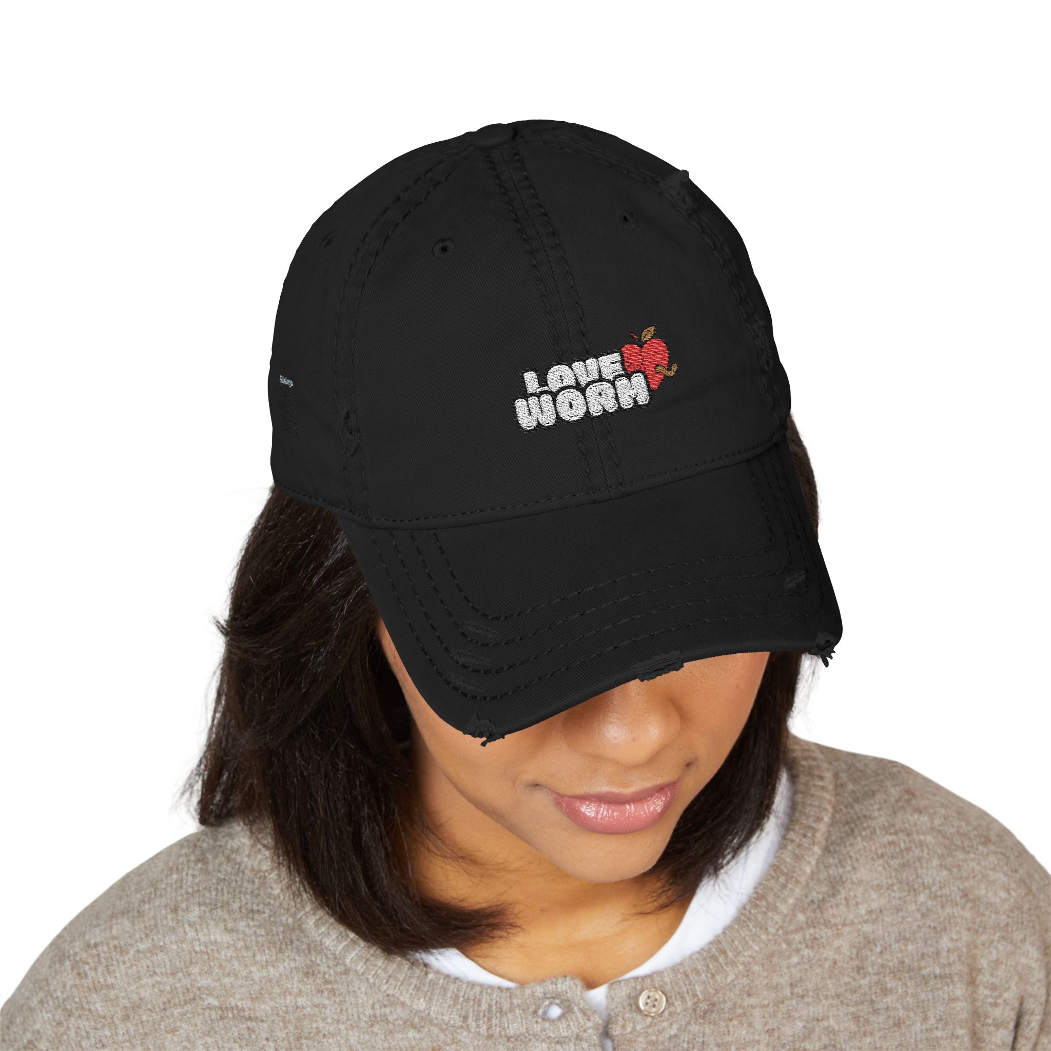 Distressed Dad Hat – 'I Ain't Worried' Embroidered Casual Cap
