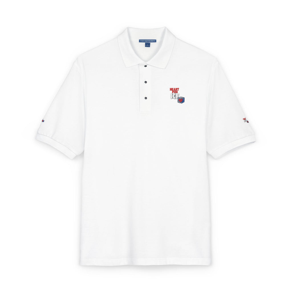 Embroidered Pride Polo Shirt – Small Heart & Flag Chest Emblem