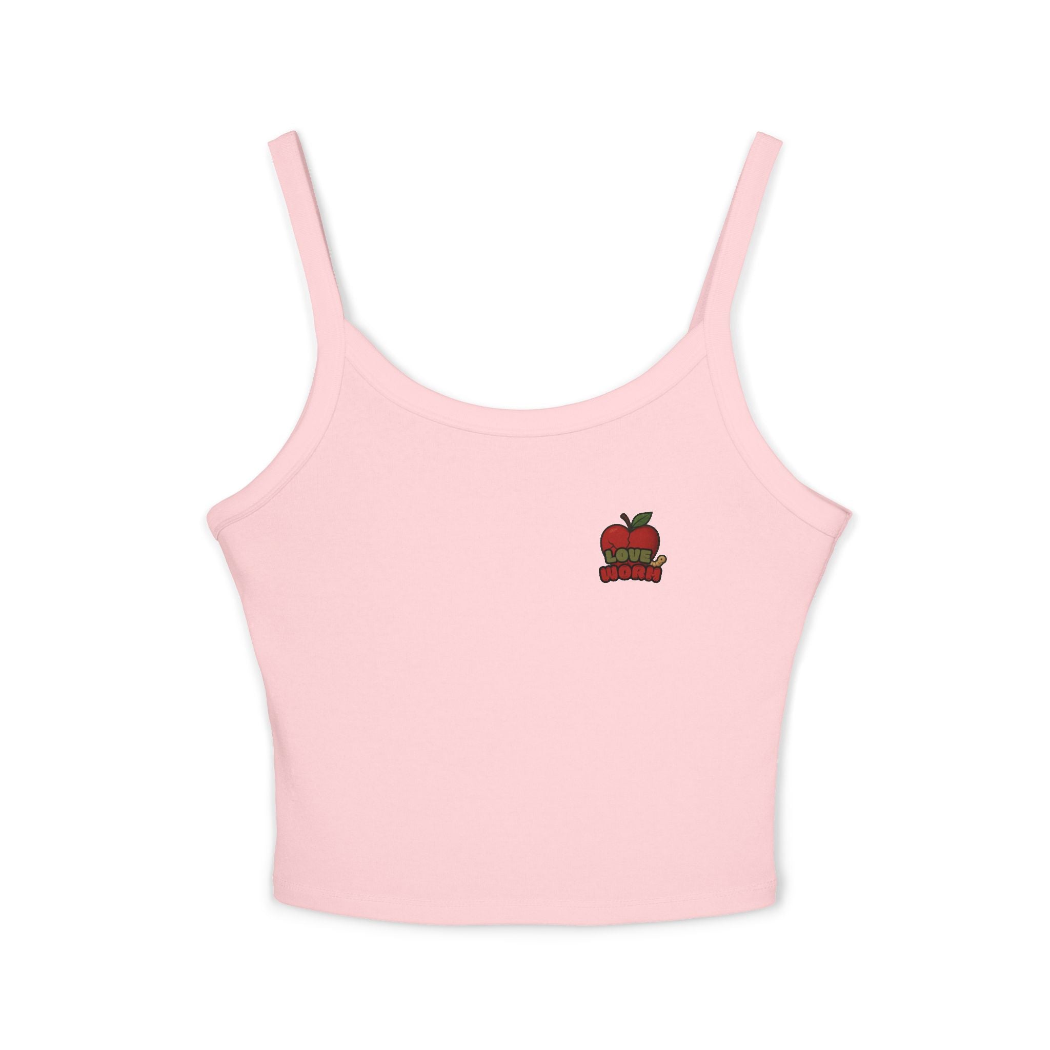 Apple Stack Crop Tank Top — Cute Minimal Teacher & Back-to-School Graphic